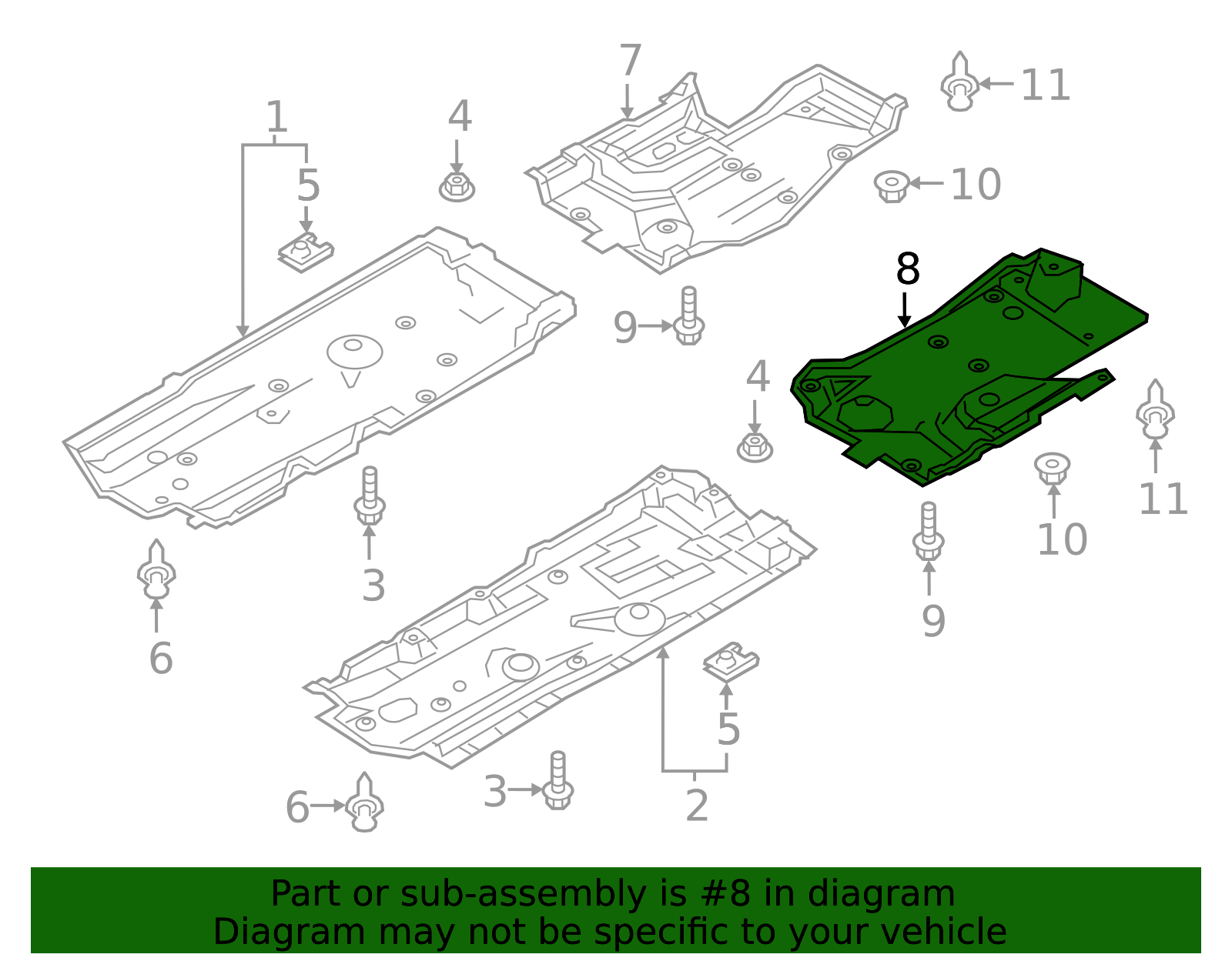 TK48-56-1ZXB - Floor Pan Splash Shield 2016-2023 Mazda CX-9