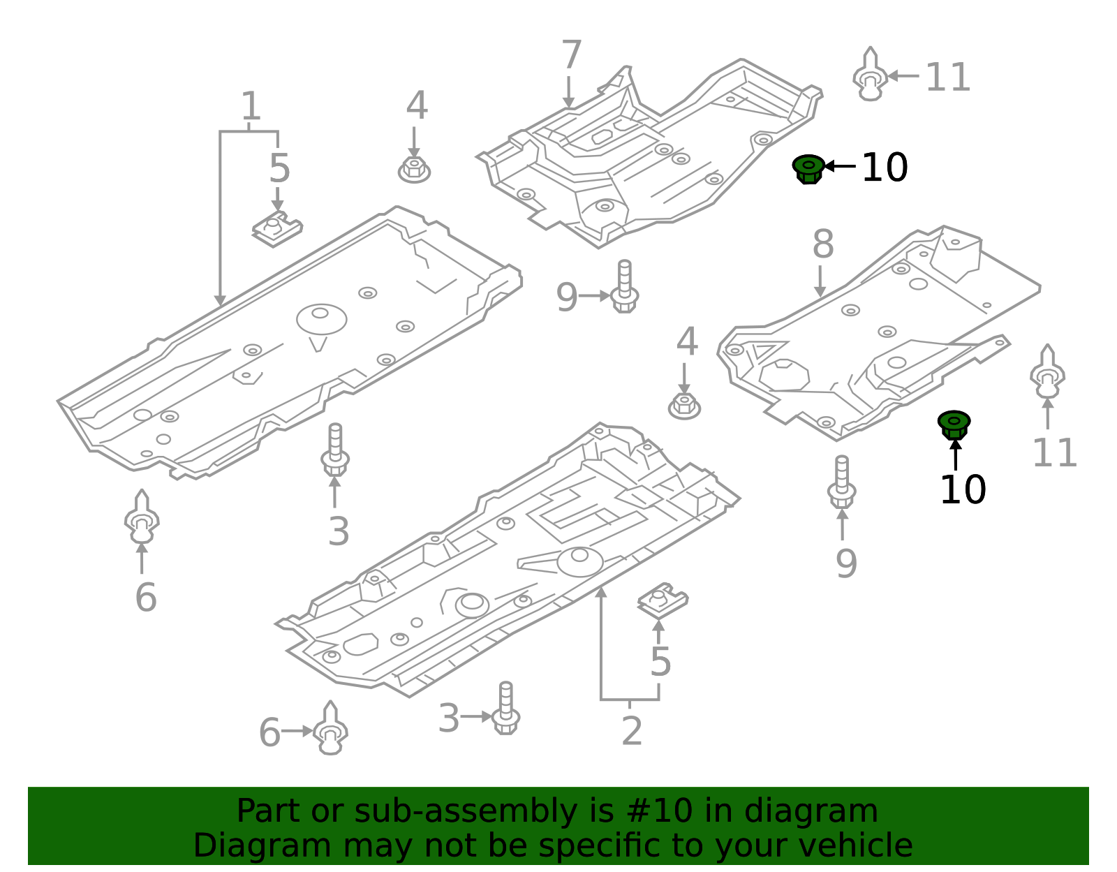 9YB1-60-602 - Floor Pan Splash Shield Nut 1997-2025 Mazda | Mazda