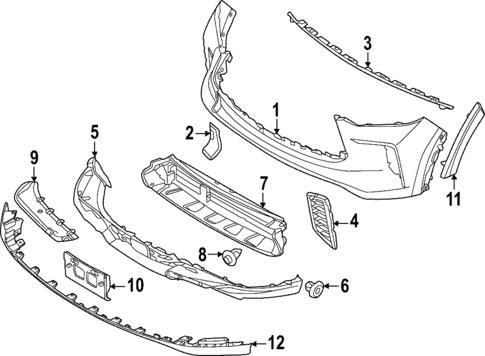 Bumper & Components - Front for 2025 INFINITI QX60 #0