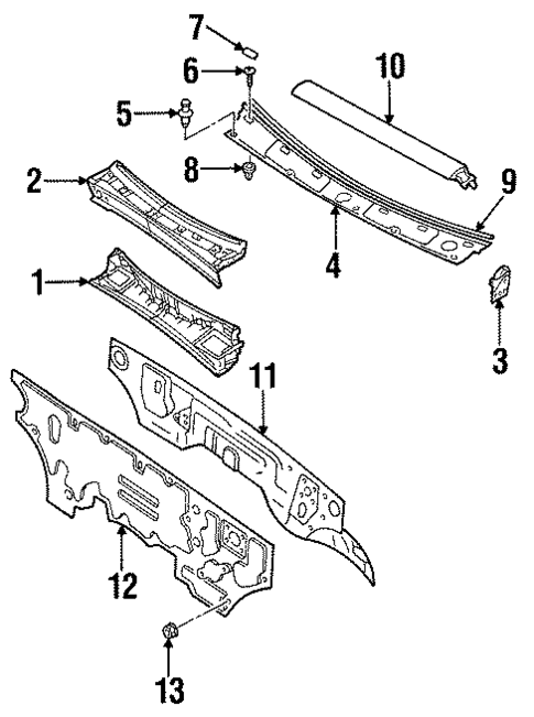 Cowl for 2003 Isuzu Rodeo Sport #0
