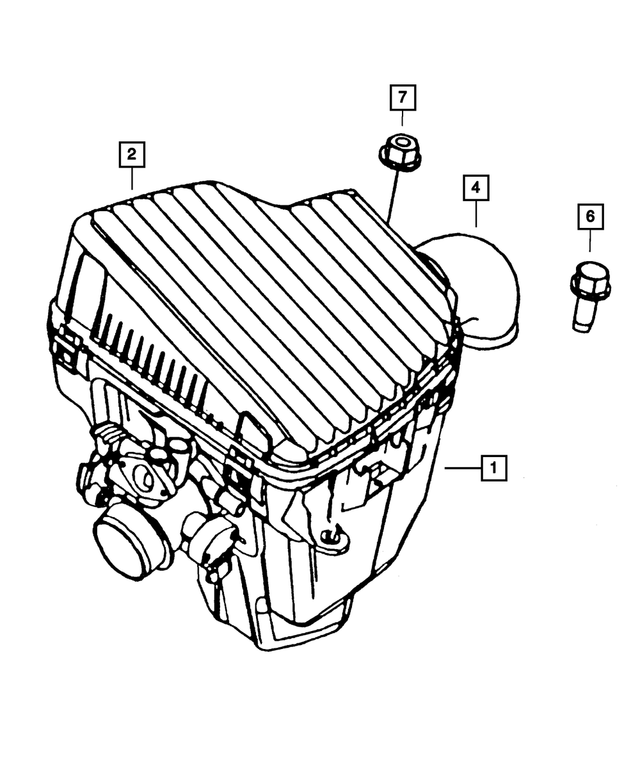 « 4891021AA –  : Epurateur D`air Couvercle pour Mopar Image »