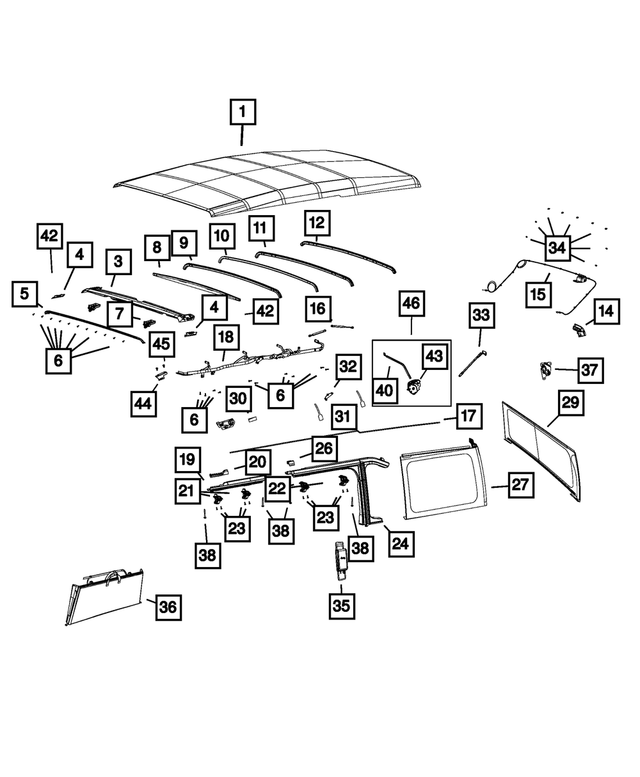 68464815AA - : Header Cover, Left for Mopar Image