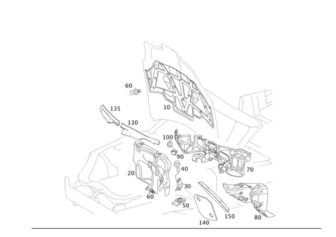 Engine Compartment Damping for 2008 Mercedes-Benz SLK280 #0