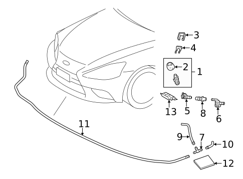 Headlamp Washers/Wipers for 2014 Lexus IS250 #0
