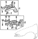 1996-1997 Toyota Corolla - Engine Bracket