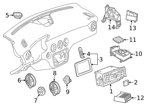 Sound System for 2014 Mercedes-Benz SLK250 #2