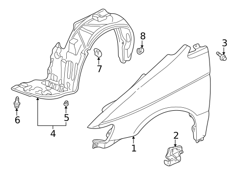 Fender & Components for 2004 Honda Odyssey #0