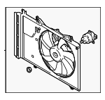 16360WB001 - Cooling System: Fan Module for Scion: iA | Toyota: Yaris, Yaris iA Image