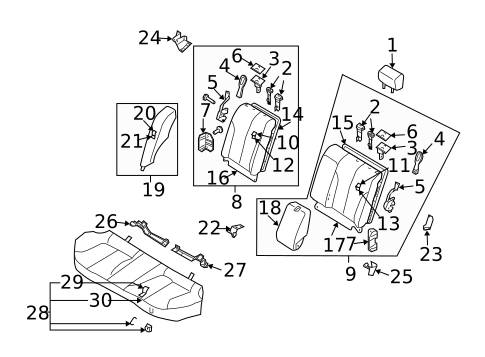 Rear Seat for 2001 INFINITI I30 #0