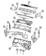7HC82TZZAA - Body Sheet Metal Except Doors: Cowl Top Screen for Mopar Image