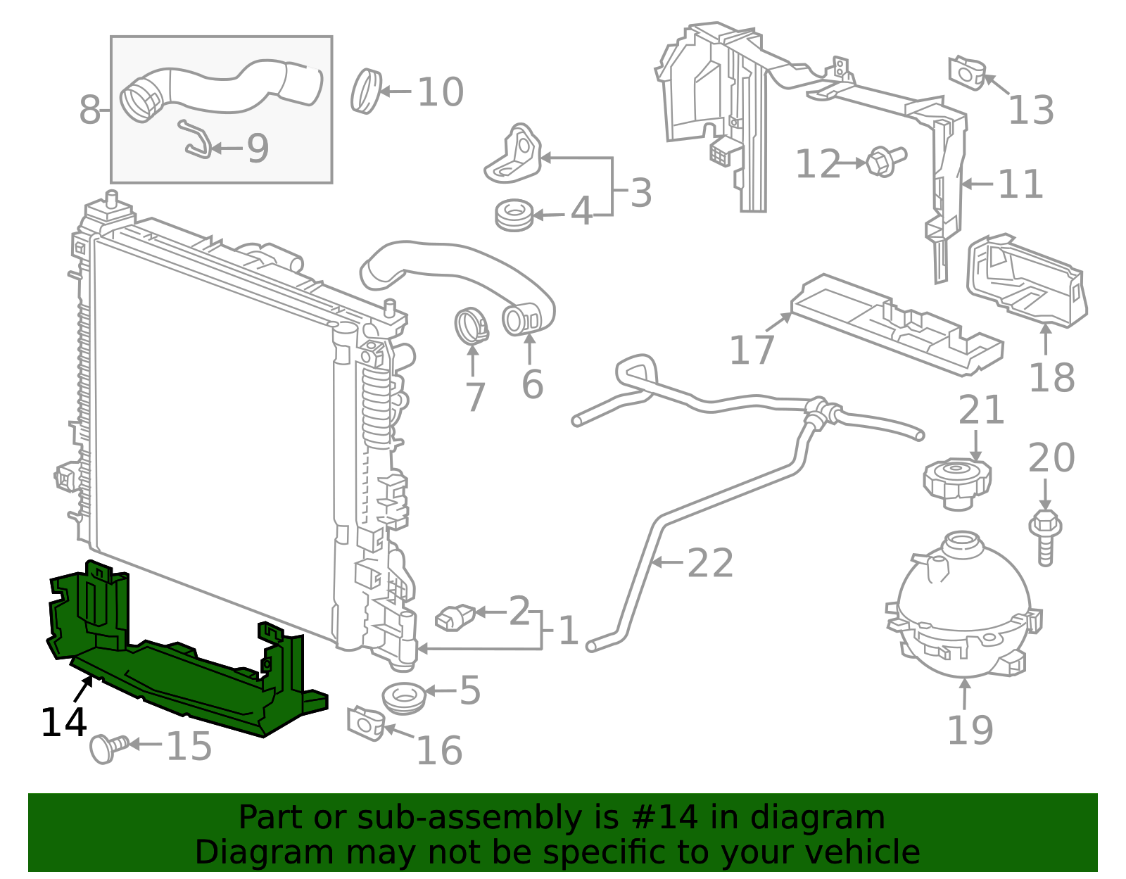 84388371 - 2020-2022 Chevrolet Blazer - Front Lower Radiator Air Baffle ...