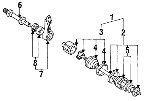 Drive Axles for 1994 Mitsubishi 3000GT #0