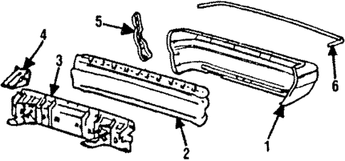 Rear Bumper for 1987 Mitsubishi Galant #0