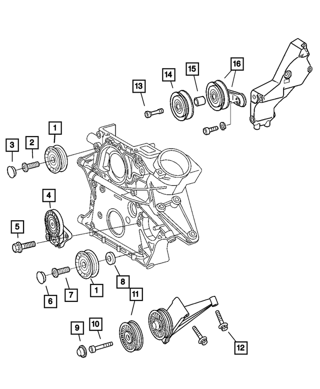 5117691AA - : Tensioner Pulley for Mopar Image