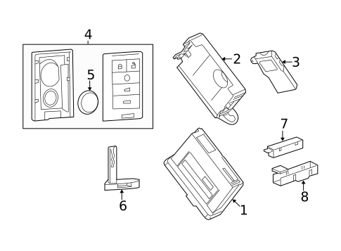 Keyless Entry Components for 2016 Cadillac CT6 #1