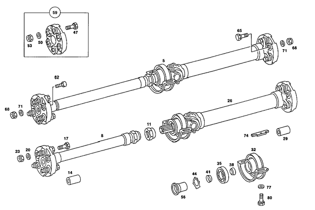 1234108101 - : Propeller Shaft for Mercedes-Benz Image