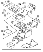 1DL341J3AA - Electrical: Floor Console Panel for Mopar Image