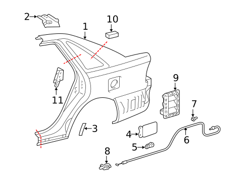 Trunk for 2003 Toyota Avalon #1