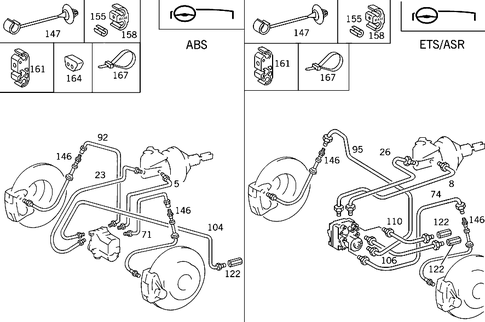 Brake Line for 1998 Mercedes-Benz S420 #0
