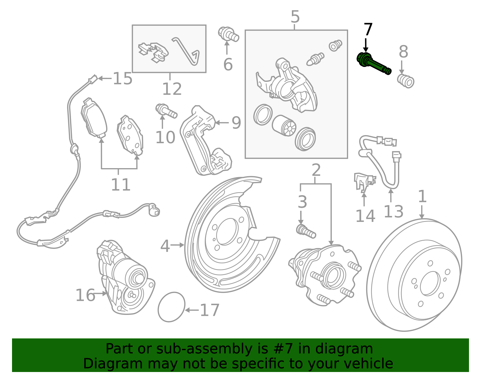 47815-0R050 - Disc Brake Caliper Pin 2019-2026 Toyota | Longo Toyota Parts