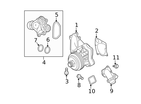 Water Pump for 2010 BMW 335d #0