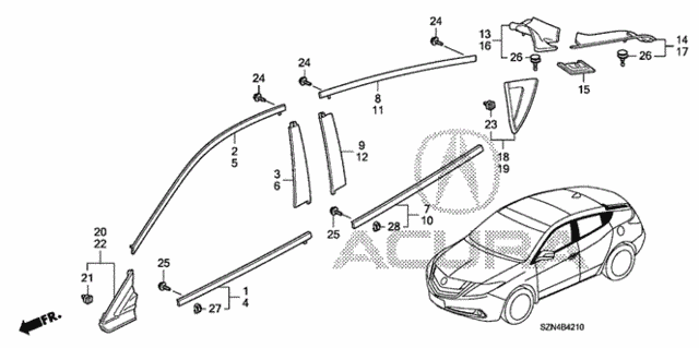Molding for 2012 Acura ZDX #0