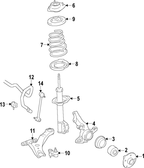 Front Suspension for 2004 Toyota Corolla | Toyota Parts Center