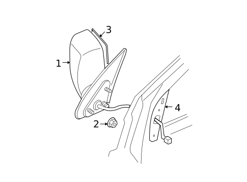 Outside Mirrors for 2008 Chrysler Aspen #0