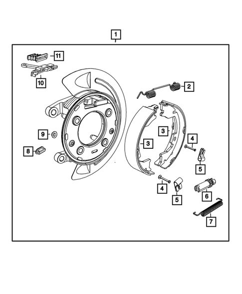 Parking Brake Level, Cables, and Rear Disc Park Brake Assembly for 2019 Ram 3500 #2