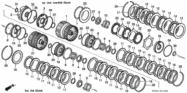 AT Clutch (V6) for 1995 Honda Accord #0