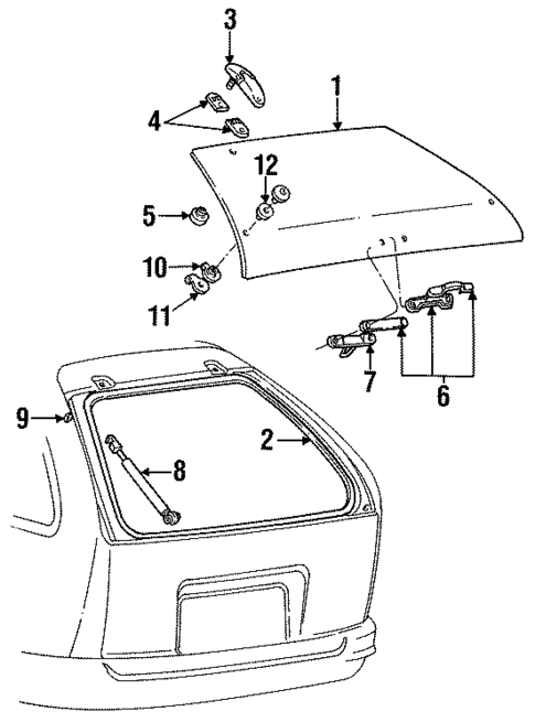 Glass - Lift Gate for 1992 Mercury Sable #0