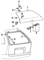 E6DZ7442006A - Body: Glass for Ford: Taurus | Mercury: Sable Image