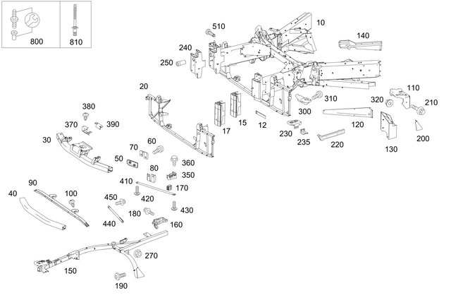 1976200801 - Cowl, Front Panel: Front-End Assembly for Mercedes-Benz: SLS AMG Image image