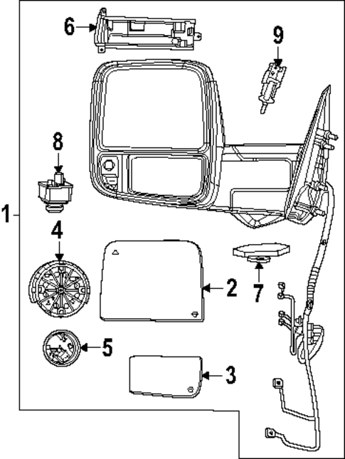 Outside Mirrors for 2025 Ram 1500 #4