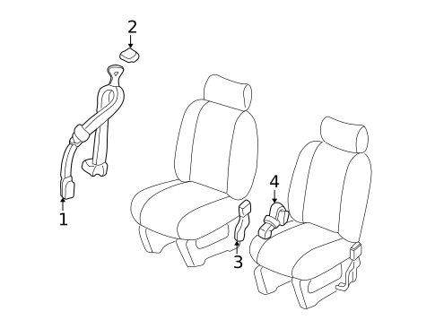Rear Seat Belts for 2004 Pontiac Montana #0