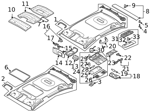 Interior Trim - Roof for 2009 Volkswagen Passat #0