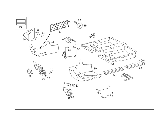 1406800180 - Panelling: Panelling for Mercedes-Benz: 300SD, 400SE, 400SEL, 500SEC, 500SEL, 600SEL, S420 Image image