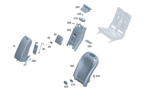 Folding Rear Backrest for 2026 Mercedes-Benz Maybach EQS 680 SUV #0