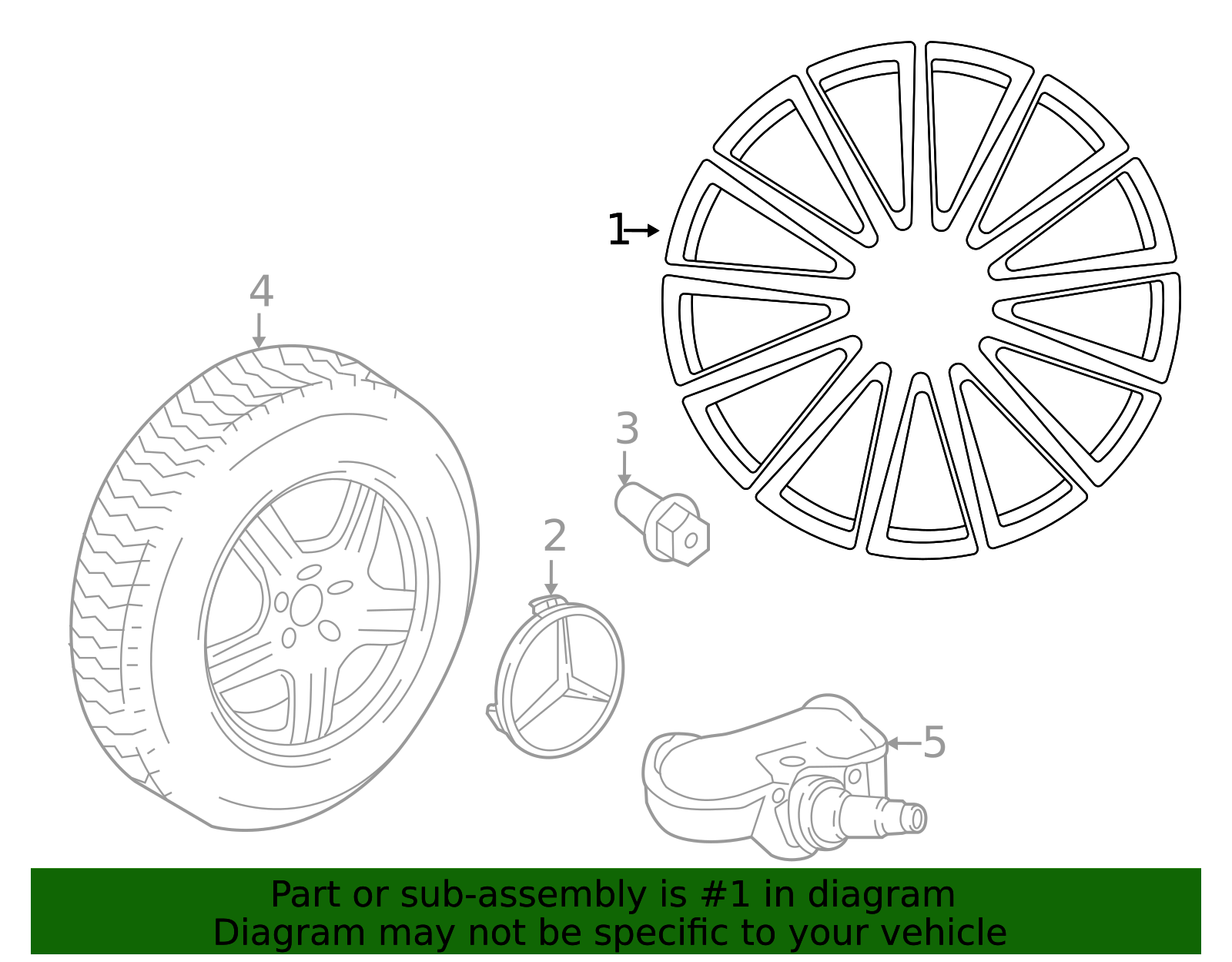 Genuine OEM Wheel Exchange Spoke | 167-401-83-00-7X71 | Fits