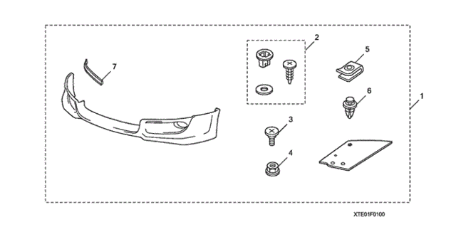 Front Underbody Spoiler (1) for 2010 Honda Accord #0