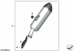 77118569593 - : Hp Sports Muffler for BMW-Motorrad Image