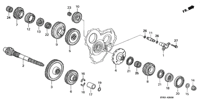 AT Countershaft (3) for 1998 Acura CL #0