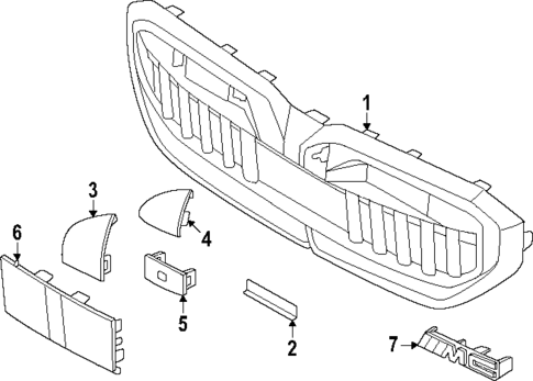 Grille & Components for 2025 BMW M5 #0