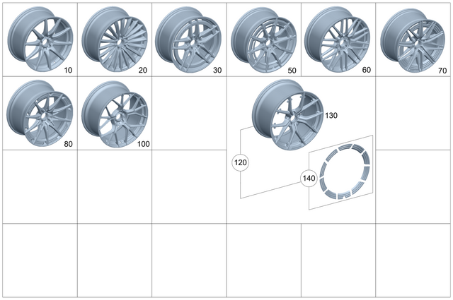 1924000300 - Wheels: Spoke Wheel for Mercedes-Benz Image