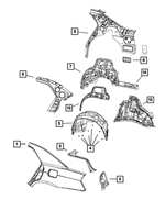 68039693AA - : Wheel House Extension, Left for Mopar Image