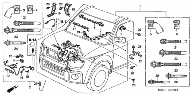 Engine Wire Harness for 2005 Honda Element #0