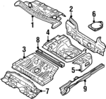 K2AA70750B - Body: Rear Body Panel for Kia: Sephia Image
