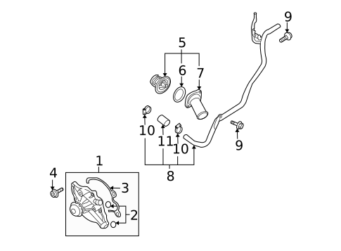 Water Pump for 2014 Subaru Tribeca #0