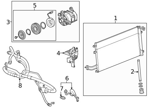 A/C Clutch & Compressor for 2017 GMC Yukon #0