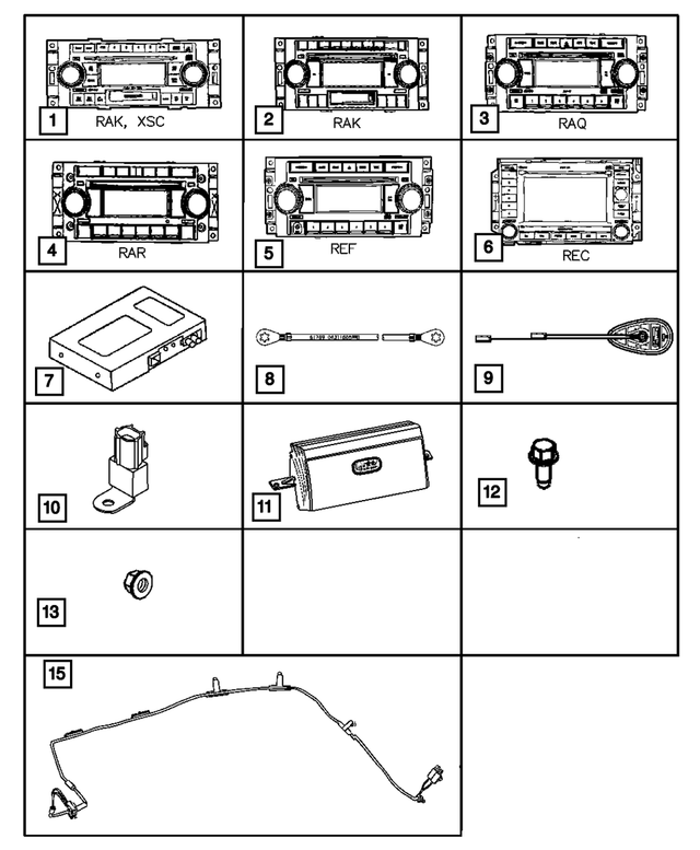 « 82210906AB – Instrument Panel and Radios and Consoles : Am/fm Avec Cd Et Cassette Radio pour Mopar Image »